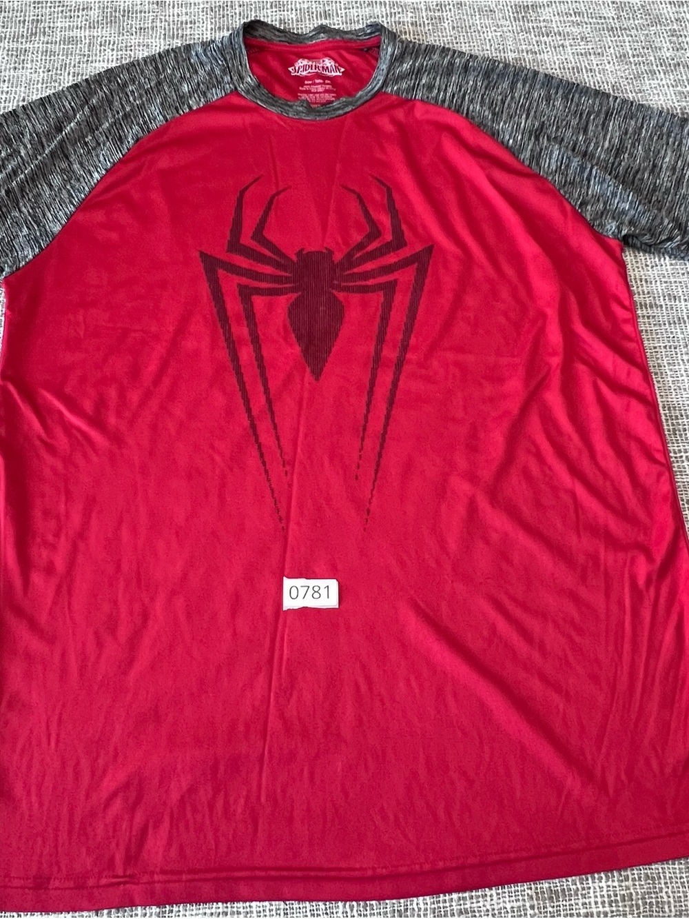 Marvel Red Short-Sleeve Spider Logo Raglan Tee